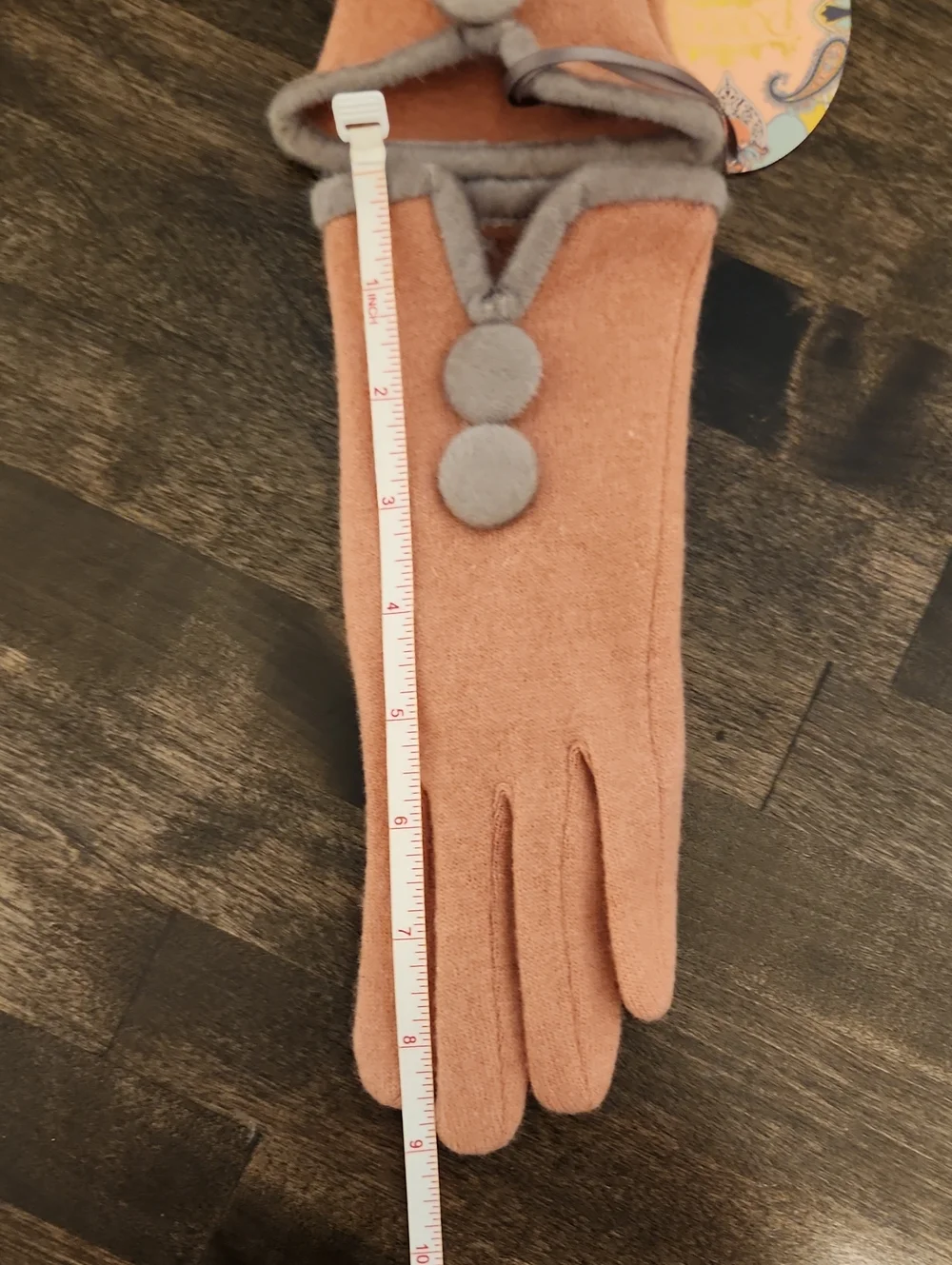 Powder UK Christabel Wool Candy Gloves Pink And Grey
